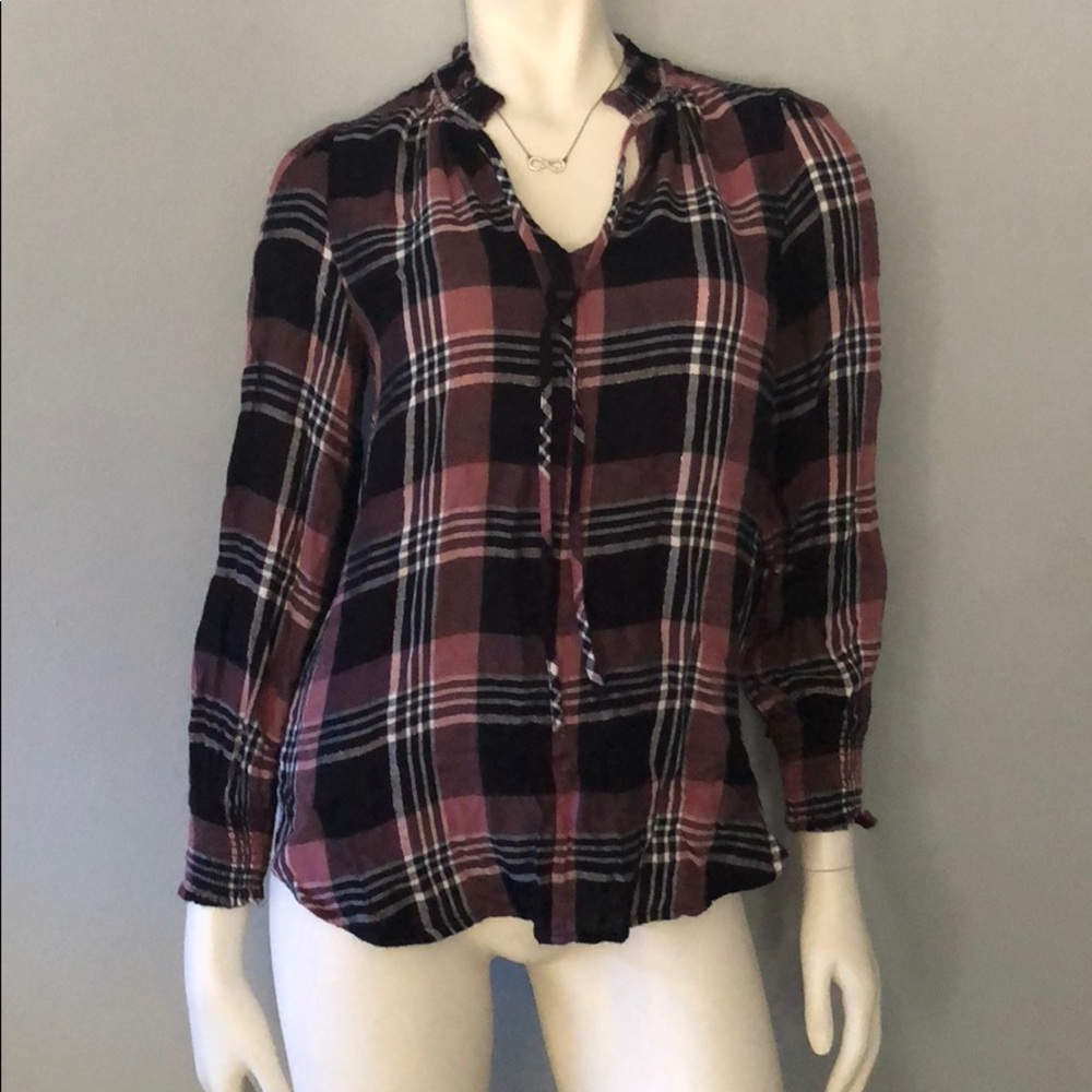 LOFT Plaid Blouse🎉